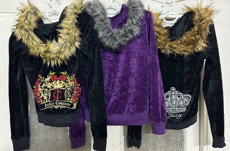 Y2K Juicy Couture Velour Fur Jackets