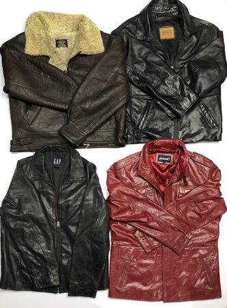 Bundle de mélange en cuir vintage Schott, B-3 Gap peau rouge etc