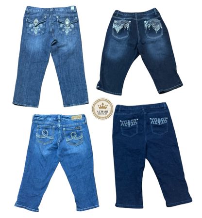 Y2K Unique Capri jenas 12 pcs At 1123
