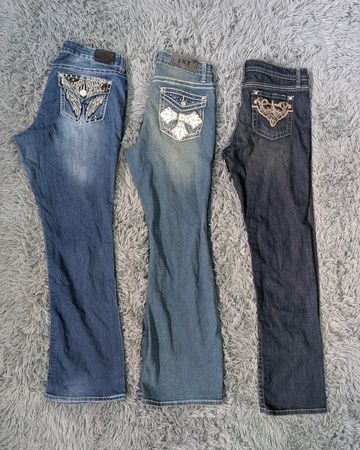 ***Women's Y2K Embellished Flare Jeans | 2000s Denim Bundle