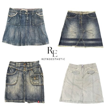 Y2k NYC IT GIRL DENIM Midi Skirts RE-3424