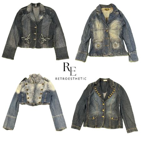 Y2K Paris Hilton Era Girl Denim Jacket Rae-3425