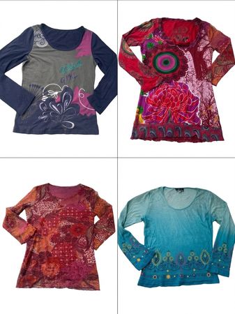 Blusa de manga larga Y2K
