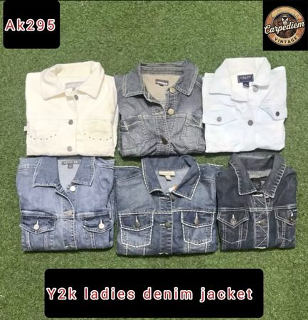 Y2k ladies denim jacket ak295