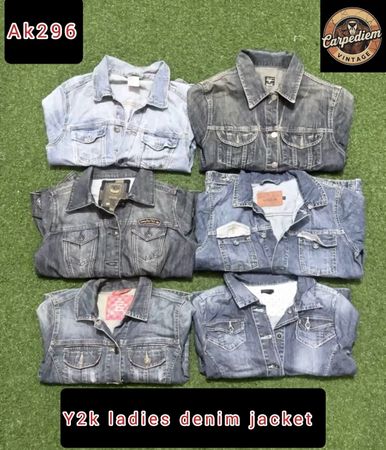 Y2k ladies denim jacket ak296
