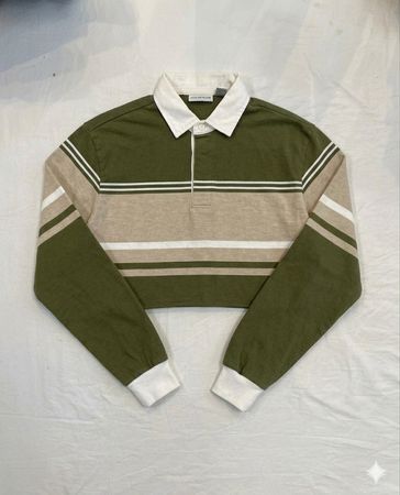 Upcycle Unbranded Rugby Crop Shirt (DV -06)