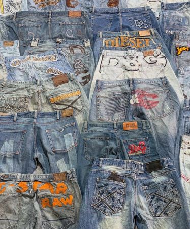 Dolce Gabanna &Armani back printed jeans