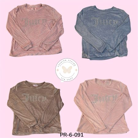 Juicy Couture Long Sleeve Shirt – Y2K Velour Streetwear Classic (PR-6-091)