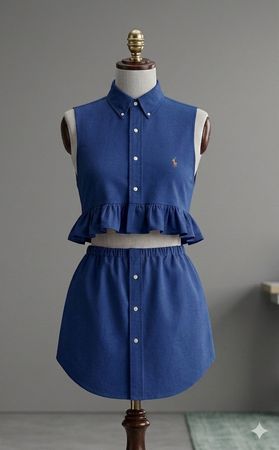 Upcycled Polo Shirt Two-Piece Set (DV -06)