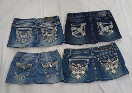 CR9449 Y2K Mini Denim Skirts