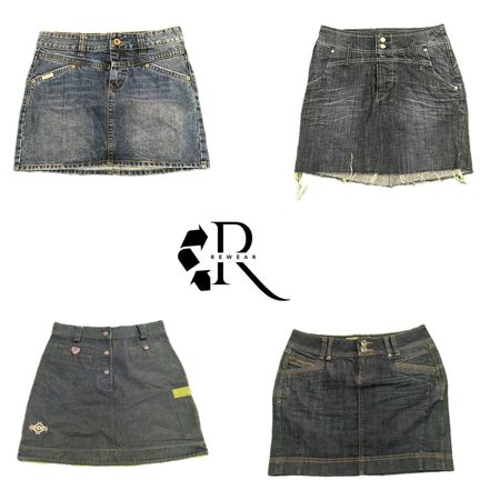 Y2K Era Cyber Girl Denim Mini Skirts RW-2161