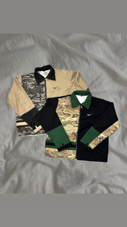 Upcycled Camo Contrast Nike Jacket