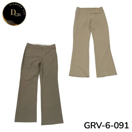 Pantalon en poly pour femmes – Coupe droite extensible et confortable (GRV-6-091)