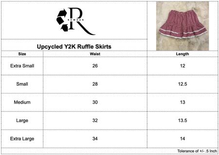 Upcycled Y2K Ruffle Skirts