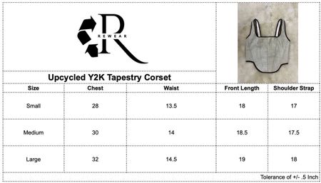Upcycled Y2K Tapestry Corset