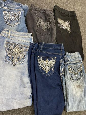 MissMe/True Religion/Rock Revival & Y2K embellished jeans-30pcs/BT-EM-001