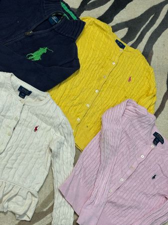 ラルフ・ローレン ミックス ケーブルと1/4ジップ キッズサイズ