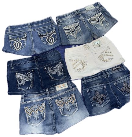 Embroidered mini shorts for women