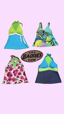 Y2k Summer Baddies camitops/swimtop