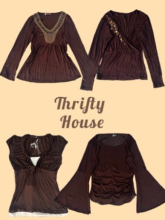 Espresso Romance Y2k Tops(TH/497)