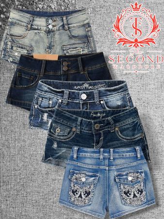Y2K denim shorts