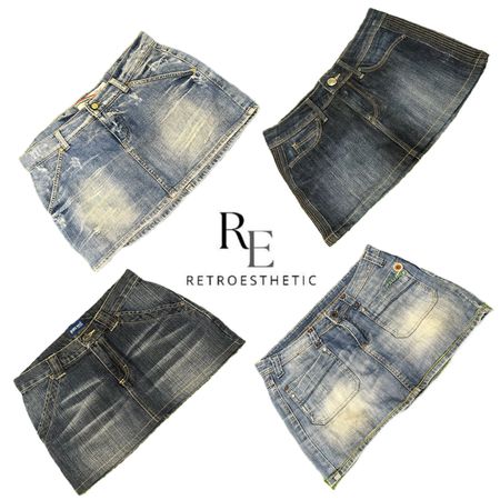 Y2K NYC IT GIRL DENIM MINI SKIRTS RE-3433