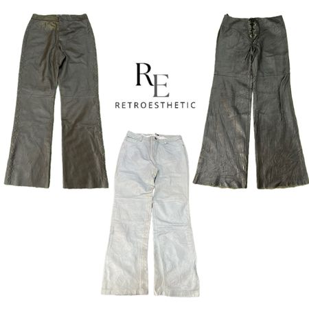 Y2K Era Cyber Girl Leather pants RE-3435