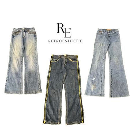 Y2K Unique Girl Denim Jeans RE-3437