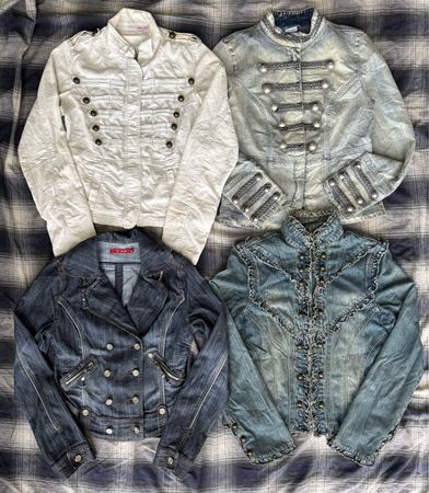 Denim double breasted jackets 16 pieces