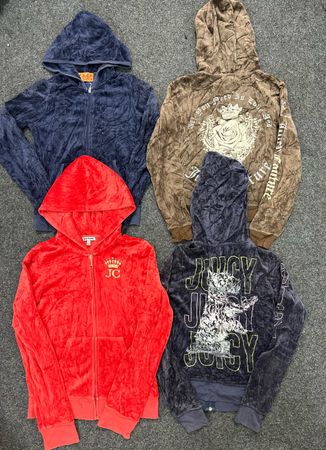 Juicy Couture Hoodie Y2K Zip Up Velour
