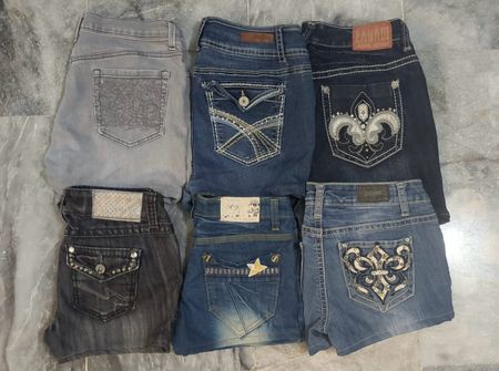 ANGELS JEANS AND OTHER MIX BRANDS MINI SHORTS (C 196)