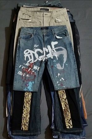 Baggy Hip Hop Embroided Jeans | Y2K Jeans | Hip Hop Jeans