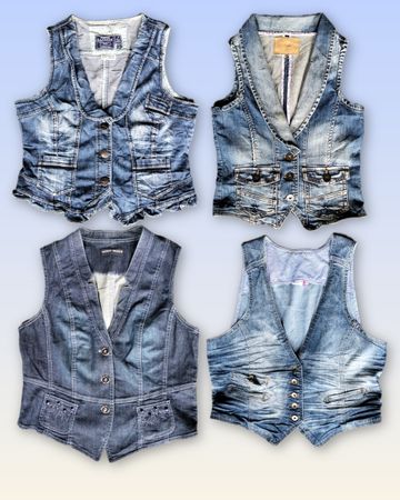 Denim waistcoat 18 pieces