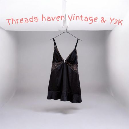 TH# 176 Y2K Floral Embroidered Satin Slip Dress – Vintage Romantic Style
