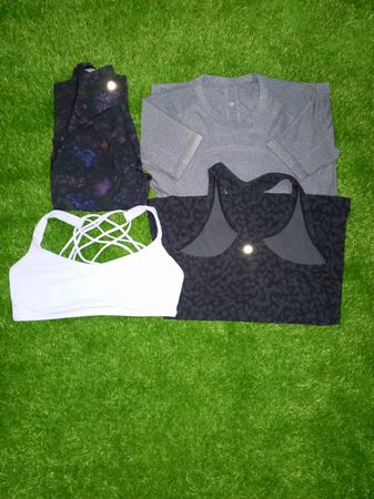 Lululemon t shirt sport bra tank top legging
