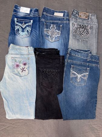 Y2k Emroidery jeans pants 12 pcs