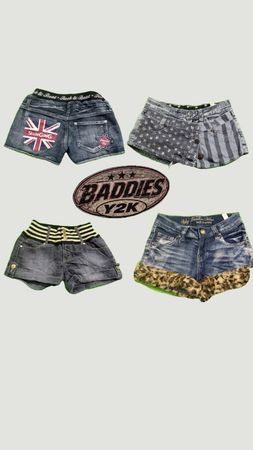 Y2k denim mini short