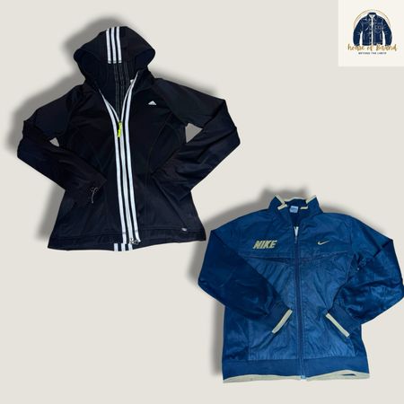 Mixed brand trackjackets and half zipper