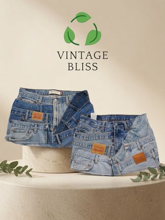 Up Cycled Levi’s Belted skirt