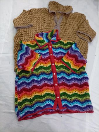 CR9490 Upcycled Poncho Shirts