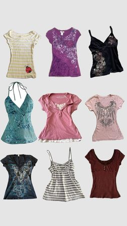 Y2K mixed tops