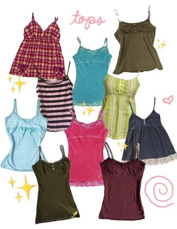 Y2K mixed tops