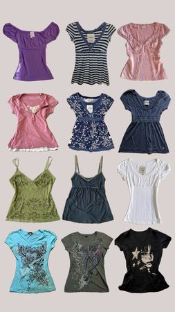 Y2K mixed tops