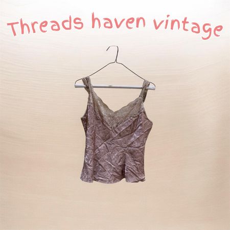 TH# 200 Vintage Silk Y2K Top | Elegant Satin Cami Blouse
