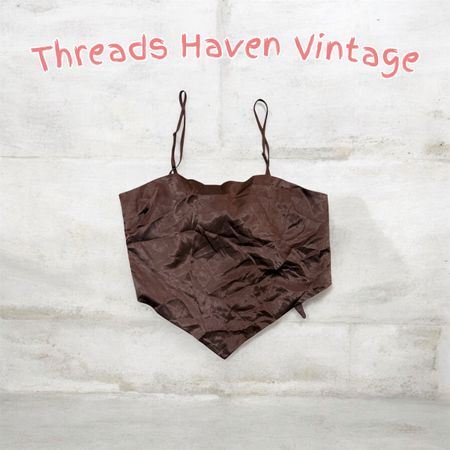 TH# 205 Vintage Silk Y2K Top | Elegant Satin Cami Blouse