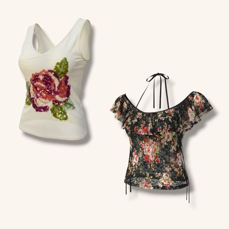 Tendência de moda feminina coleção de camisetas de meia manga e tops tanque Y2k