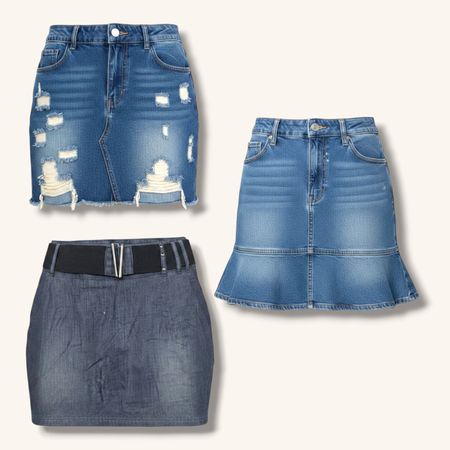 Denim skirts