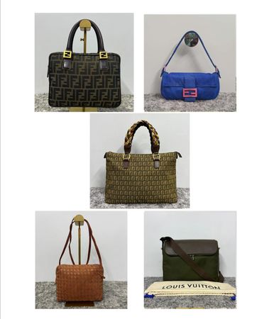 Luxury Designer Bags Bundle. Louis Vuitton, Fendi & Bottega Veneta