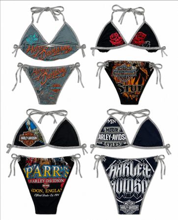 CR9524 Upcycled Harley Bikinis