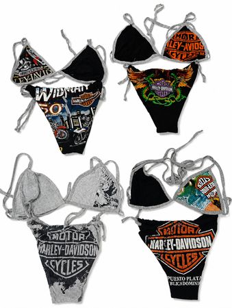 CR9527 Upcycled Harley Bikinis